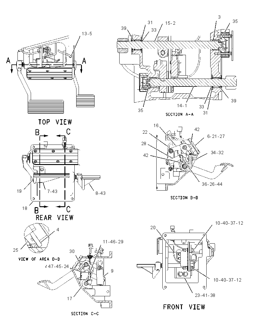 PEDAL GP-GOVERNOR & BRAKE 2047160 CAT