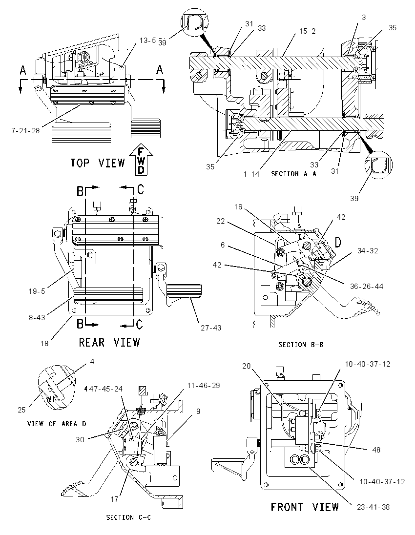 GOVERNOR AND BRAKE PEDAL GROUP 1588079 CAT