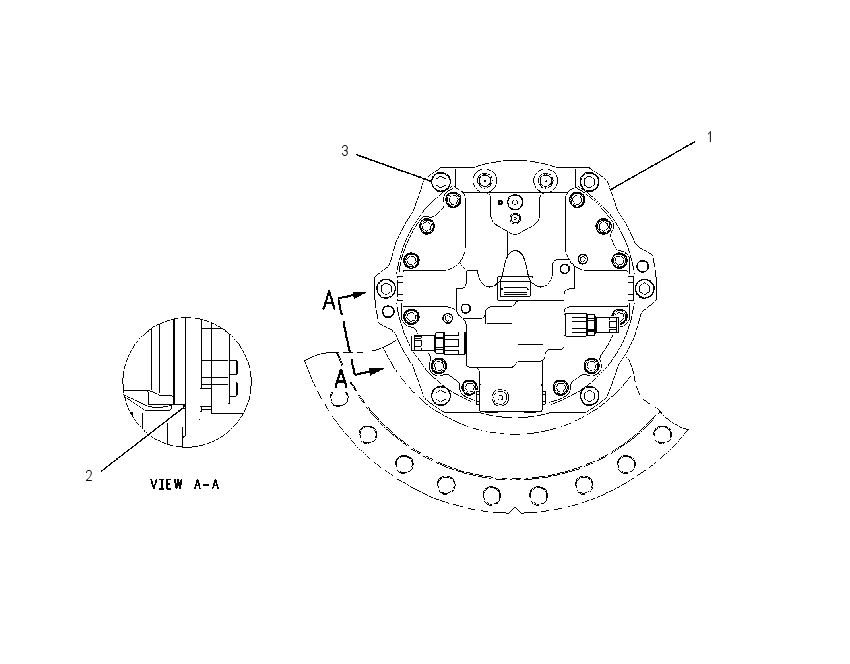 Мотор хода с креплением 1559198 CAT
