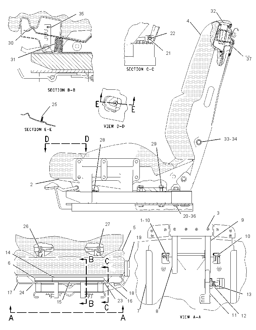 Сиденье 8Y6806 CAT