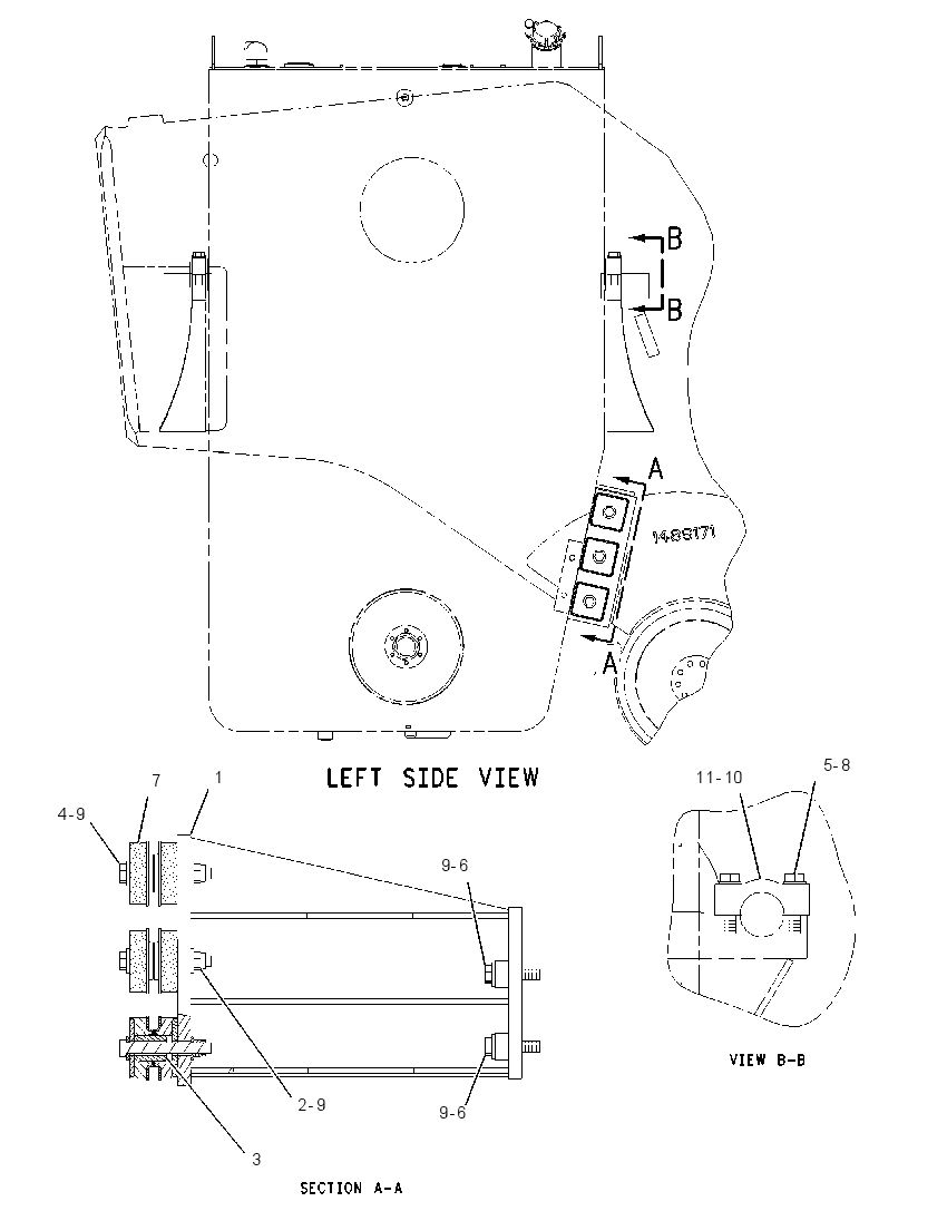 MOUNTING GP-FUEL TANK 1870403 CAT