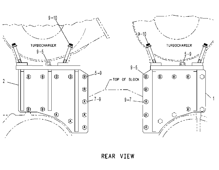 MOUNTING GP-TURBOCHARGER 1282904 CAT