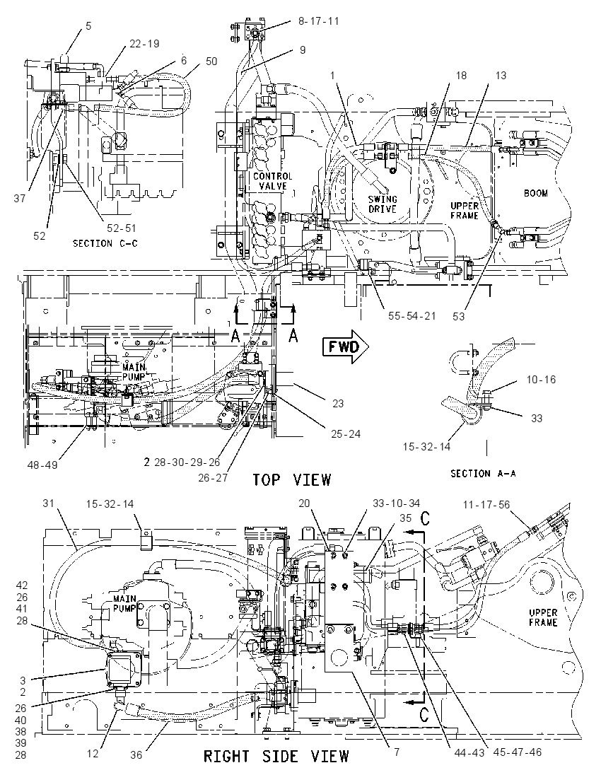 HYD AR - ROTATE (322B FACTORY) 1466546 CAT