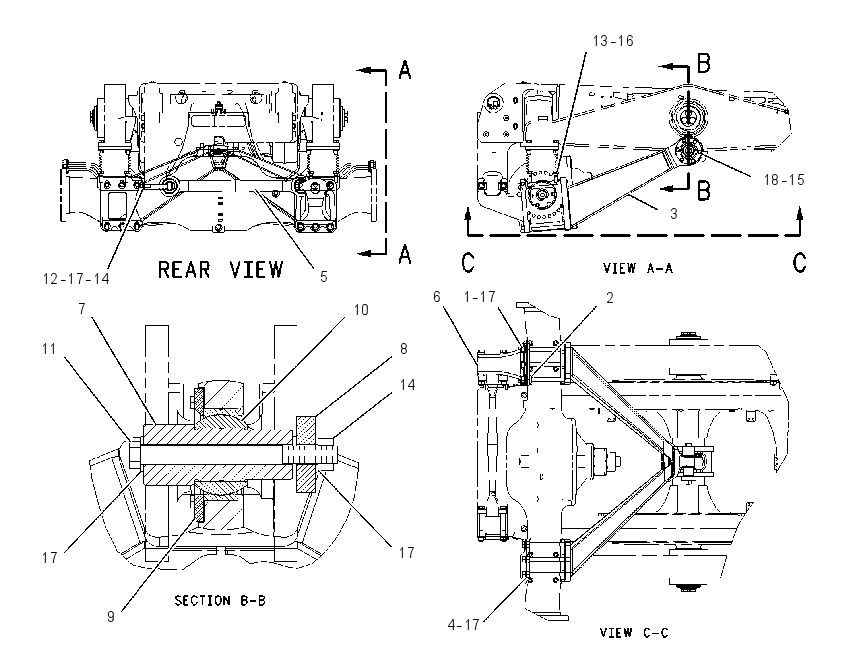 FRAME GP-REAR SUSPENSION 1387961 CAT
