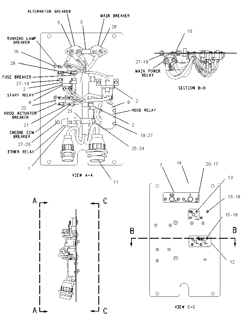 WIRING GP-RELAY PANEL 1747067 CAT