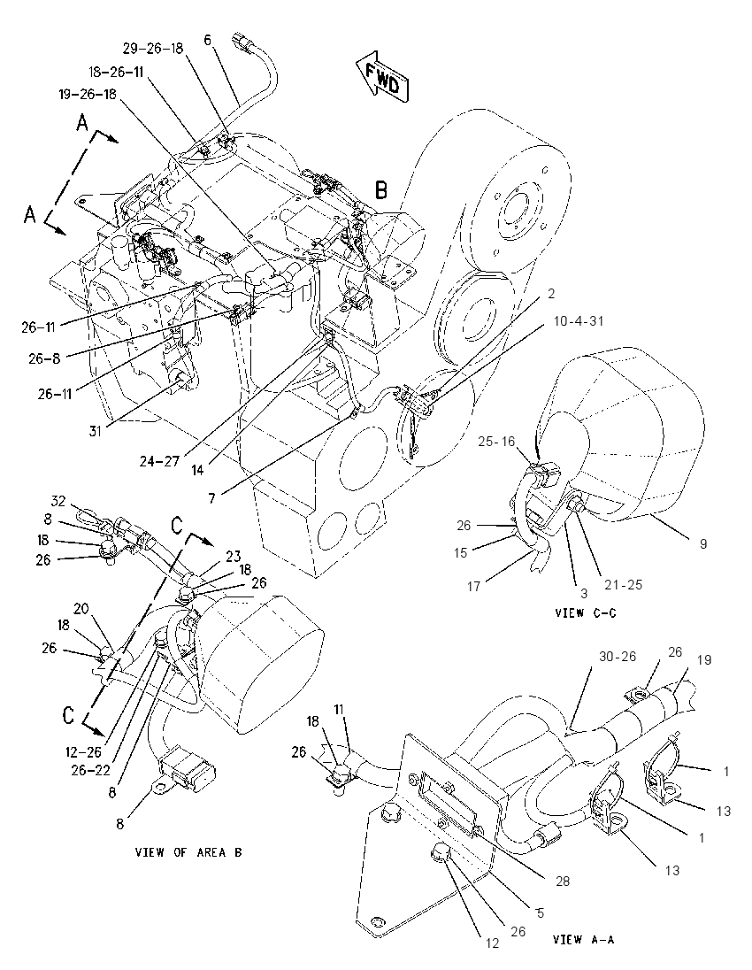 WIRING GP-POWER TRAIN 1836562 CAT