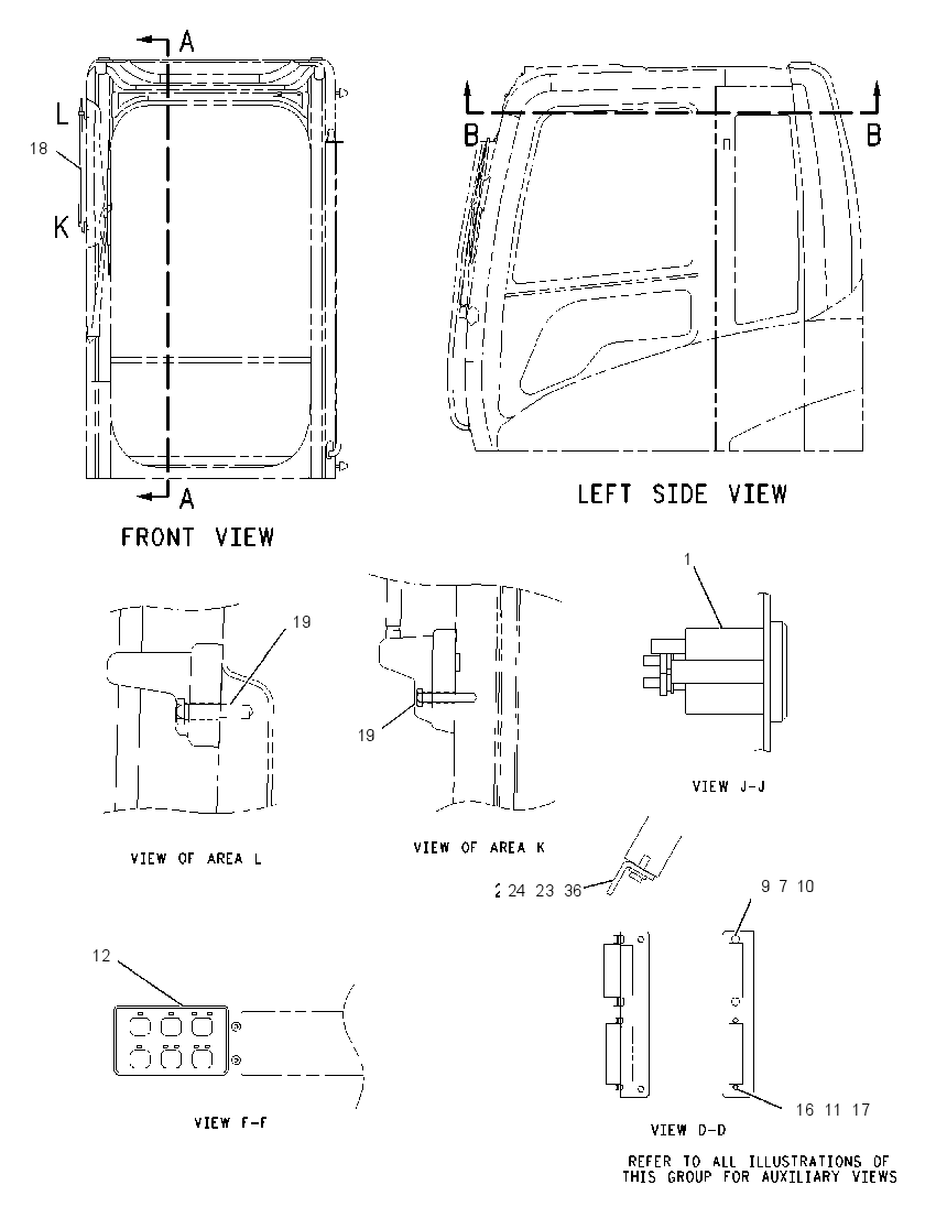 Проводка кабины 1922335 CAT