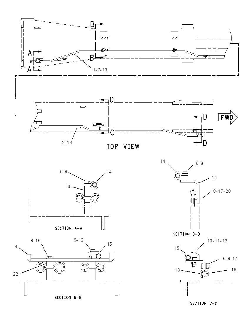 LINES GP-BOOM DRAIN 1795165 CAT