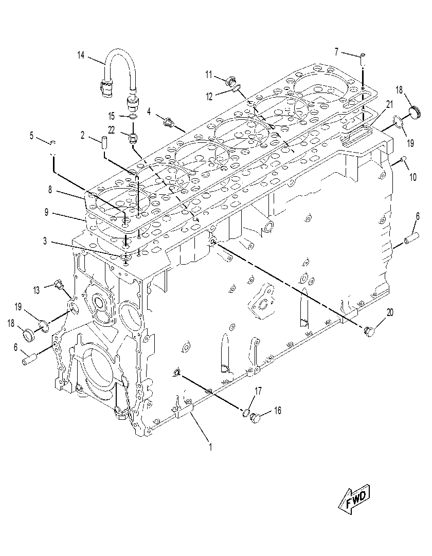 Блок цилиндров 1508016 CAT