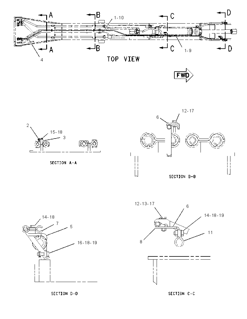 LINES GP-BOOM DRAIN 1936383 CAT
