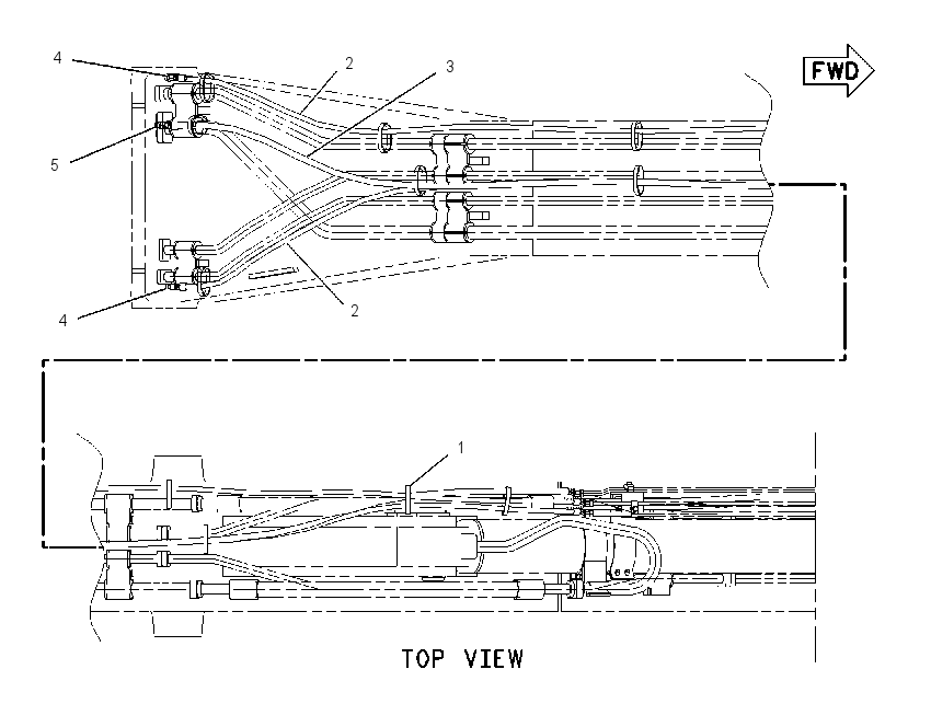 Трубопроводы стрелы 1795222 CAT