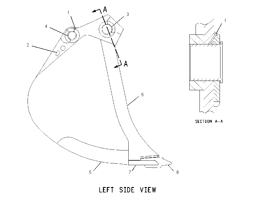 BUCKET & BEARING AS 1251998 CAT