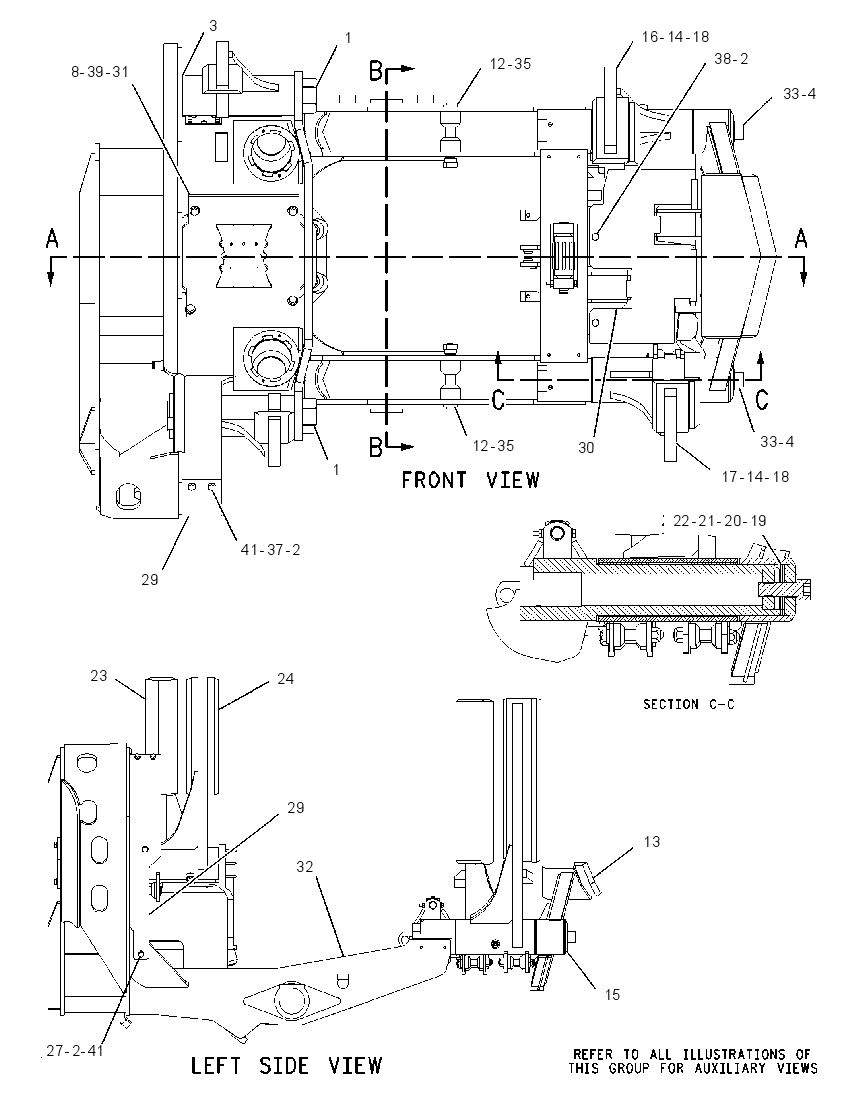 FRAME GP-HARVESTER HEAD 1974798 CAT