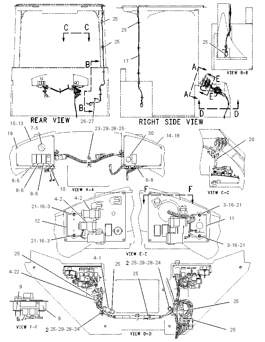 WIRING GP-OPEN ROPS 1716171 CAT