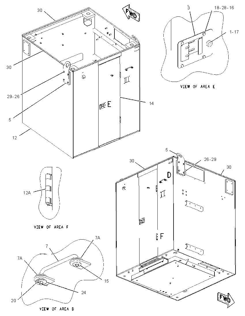 ENCLOSURE GP-CAB RISER 1794303 CAT