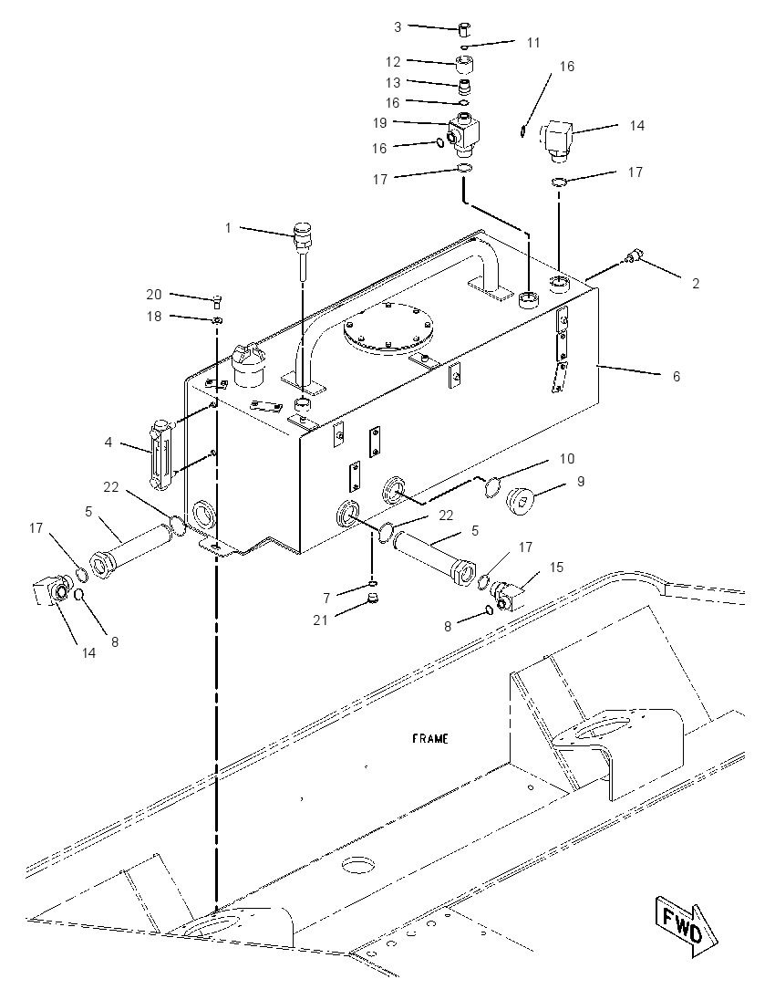 Бак гидравлический с креплением 1312321 CAT