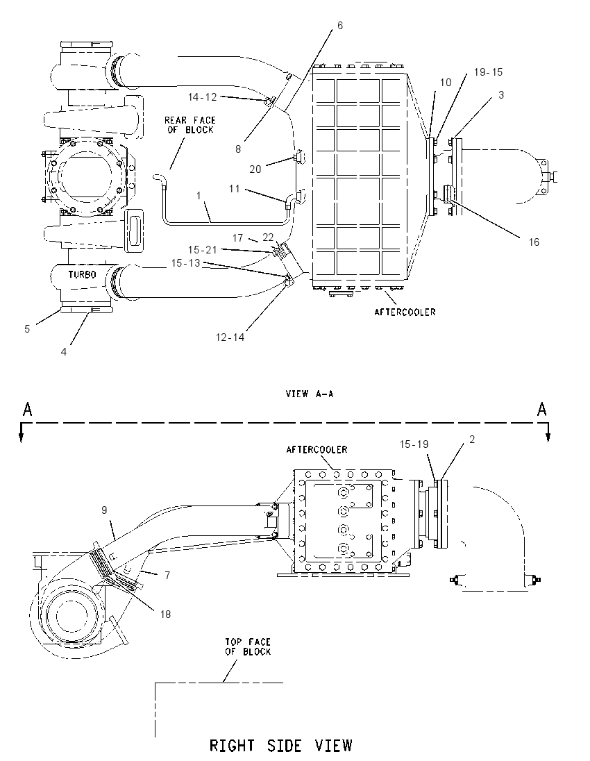 LINES GP-AFTERCOOLER AIR 2037137 CAT