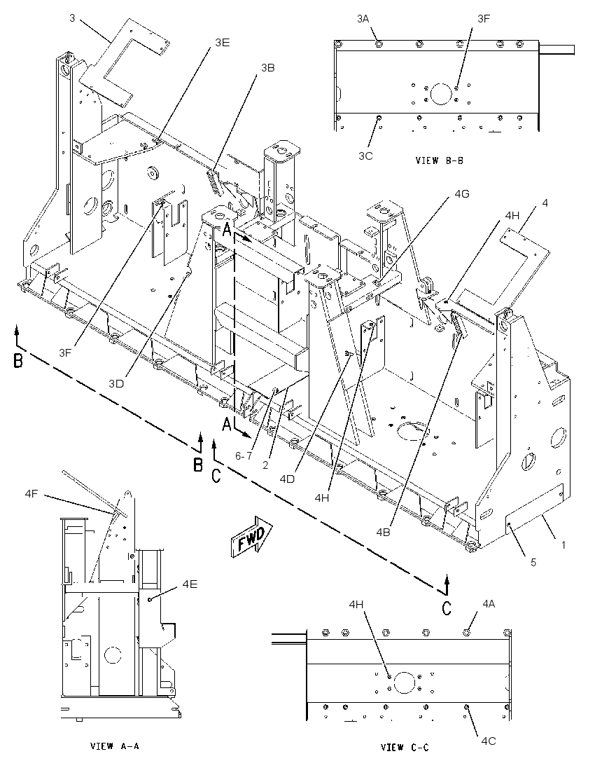 FRAME GP-SCREED 2057178 CAT