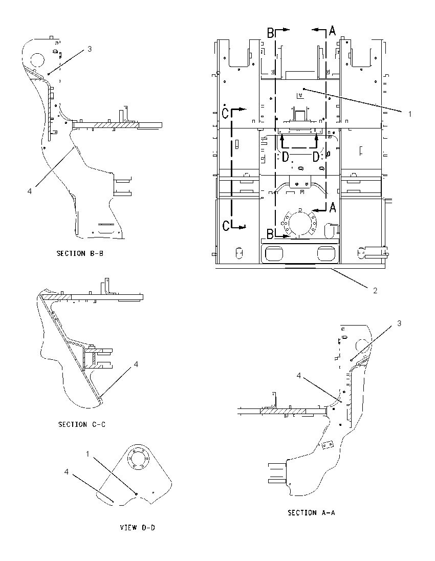 FRAME AS-LOADER 0700122 CAT