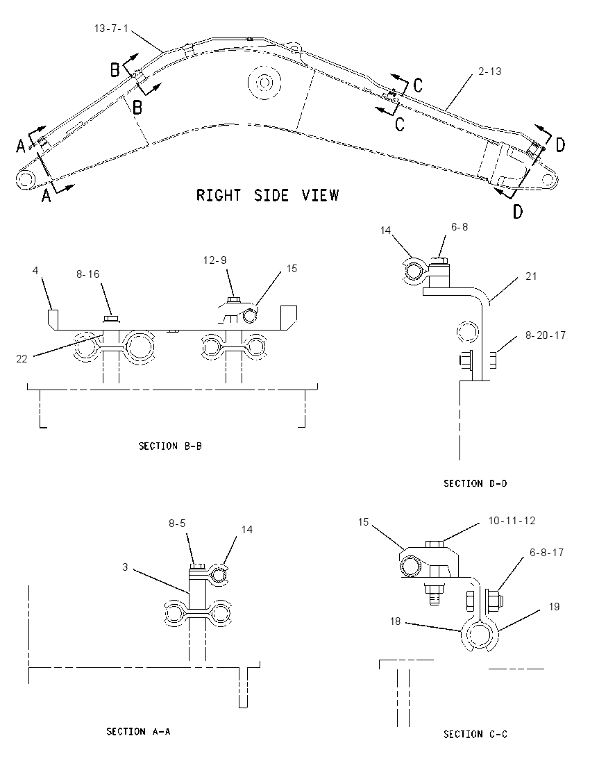 LINES GP-BOOM DRAIN 1936622 CAT