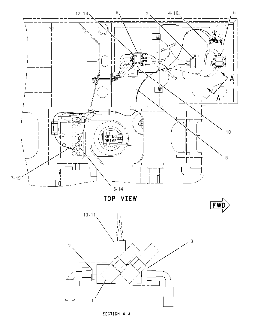 Трубопроводы управляющие 1960473 CAT