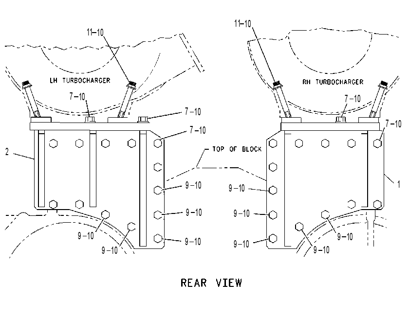 MOUNTING GP-TURBOCHARGER 1W0898 CAT