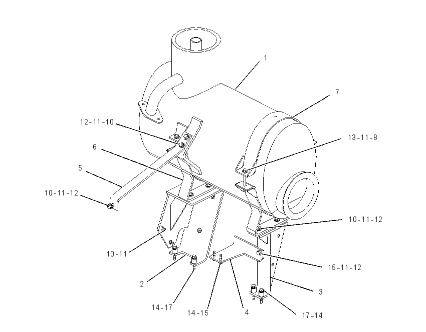 MUFFLER & MOUNTING GP 1254393 CAT