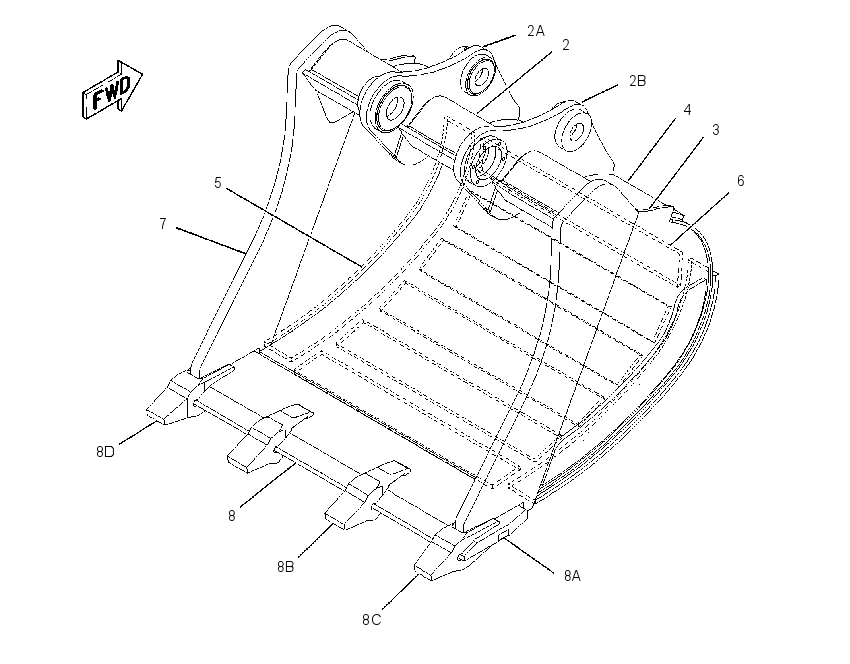 BUCKET AS-TRENCHING 1474395 CAT