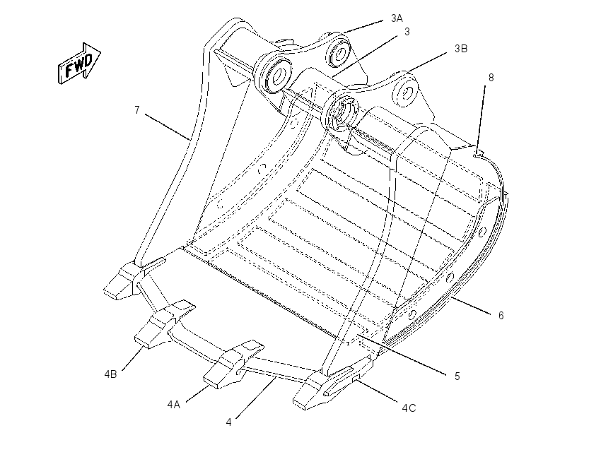 BUCKET AS-TRENCHING 1474400 CAT