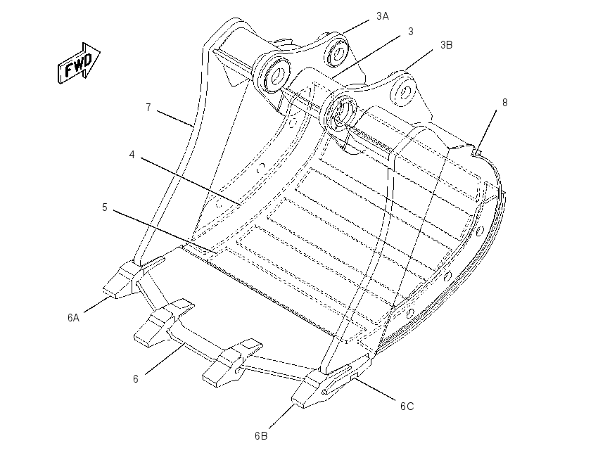 BUCKET AS-TRENCHING 1474398 CAT