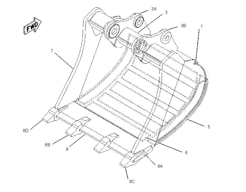 BUCKET AS-TRENCHING 1474394 CAT