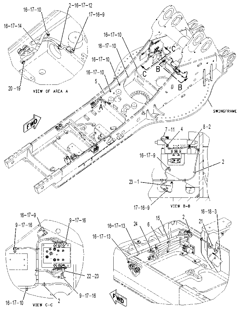 WIRING GP-SWING FRAME 1677625 CAT