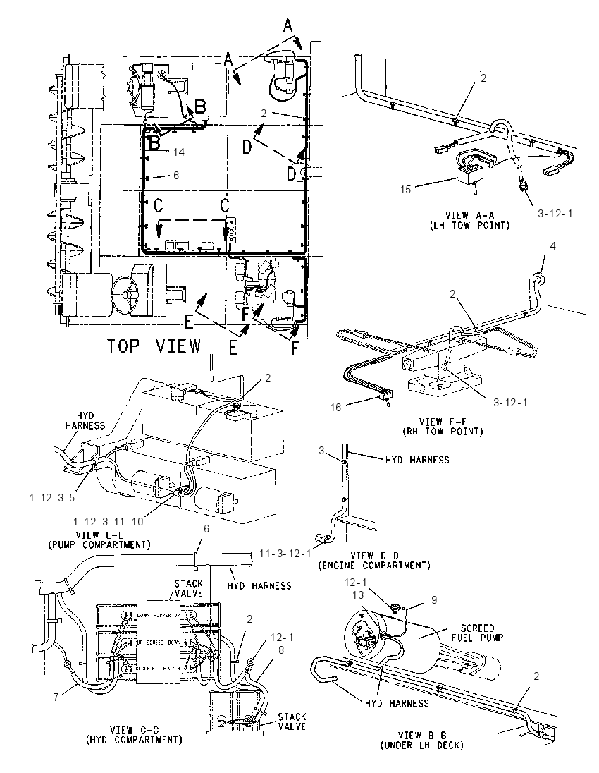 WIRING GP-HYDRAULIC CONTROL 1268576 CAT