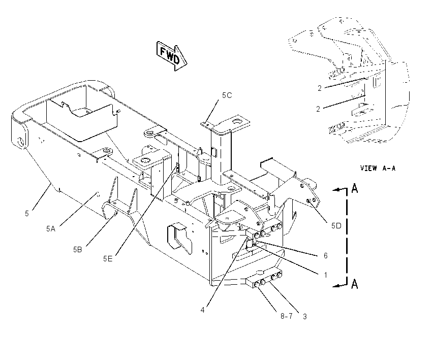 FRAME GP-MAIN 1536982 CAT