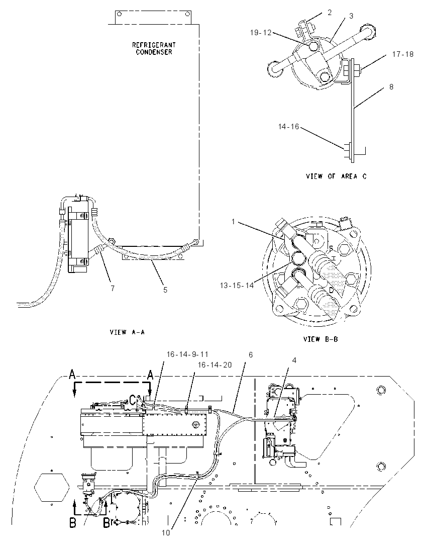 Трубопроводы кондиционера 1909853 CAT