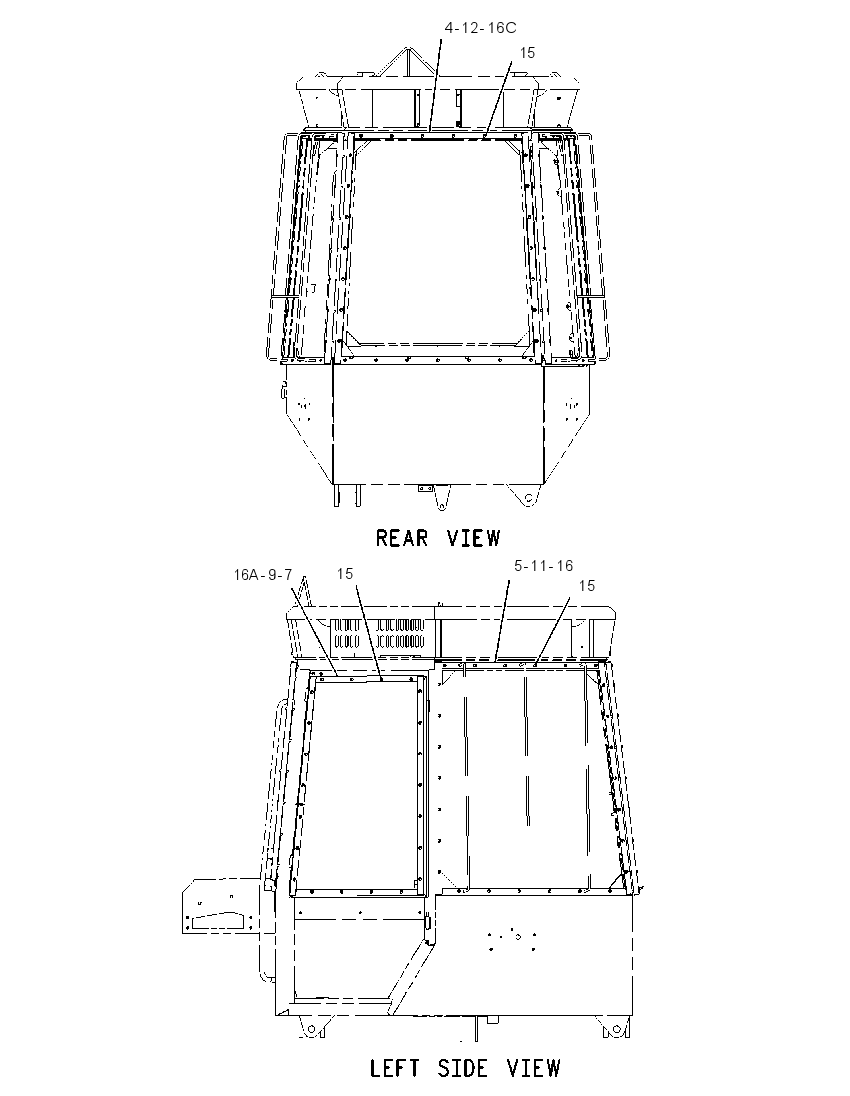 Окно кабины 1839404 CAT