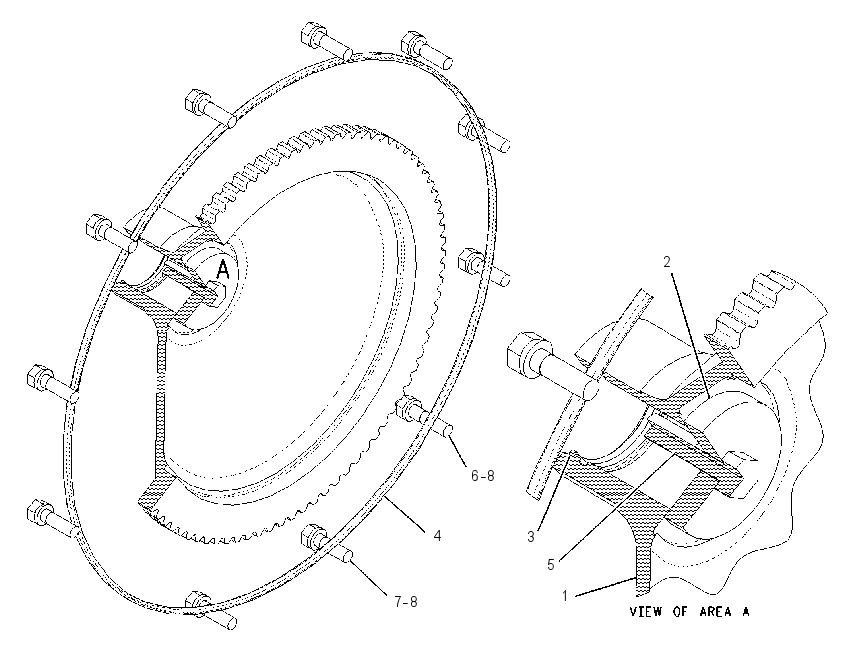 ADAPTER GP-ENGINE TO XMSN 2002231 CAT
