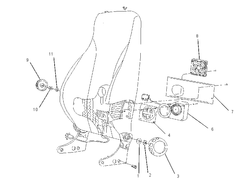 BACKREST GP-SEAT 1890757 CAT