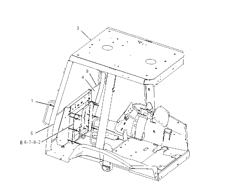 CANOPY GP-OPEN ROPS 1641350 CAT