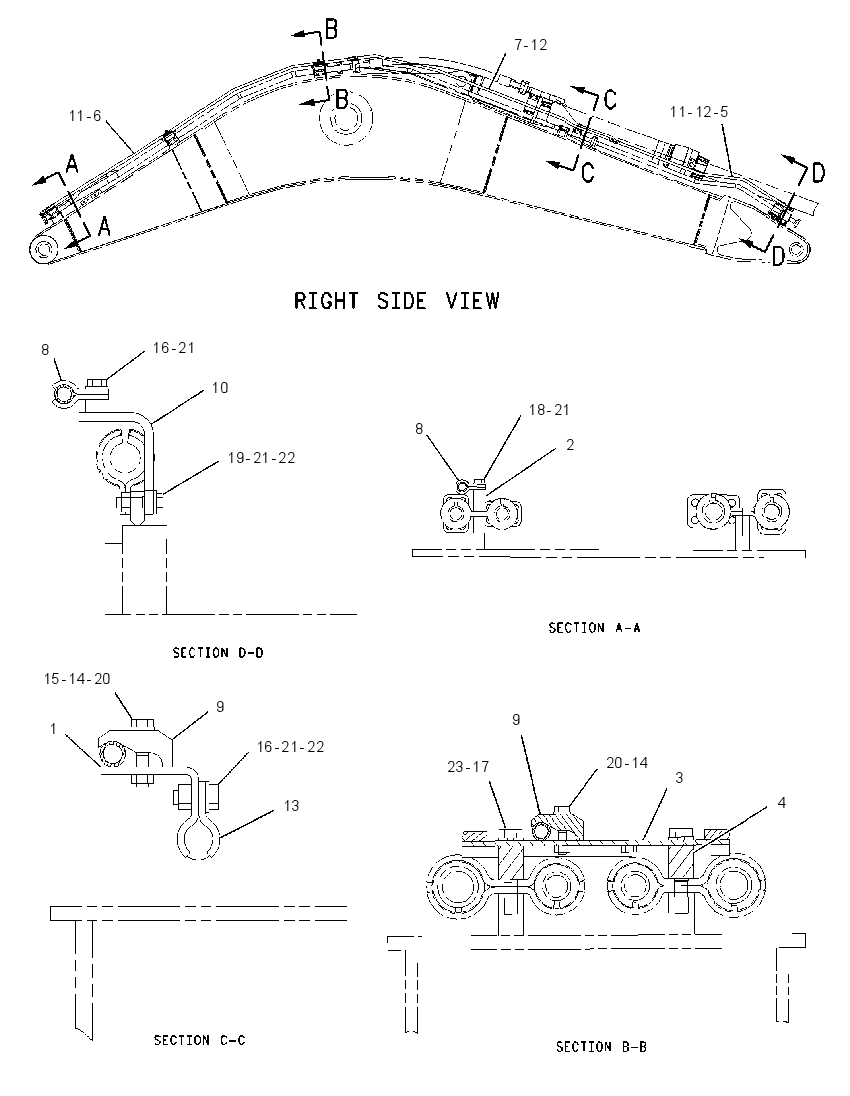LINES GP-BOOM DRAIN 1936387 CAT