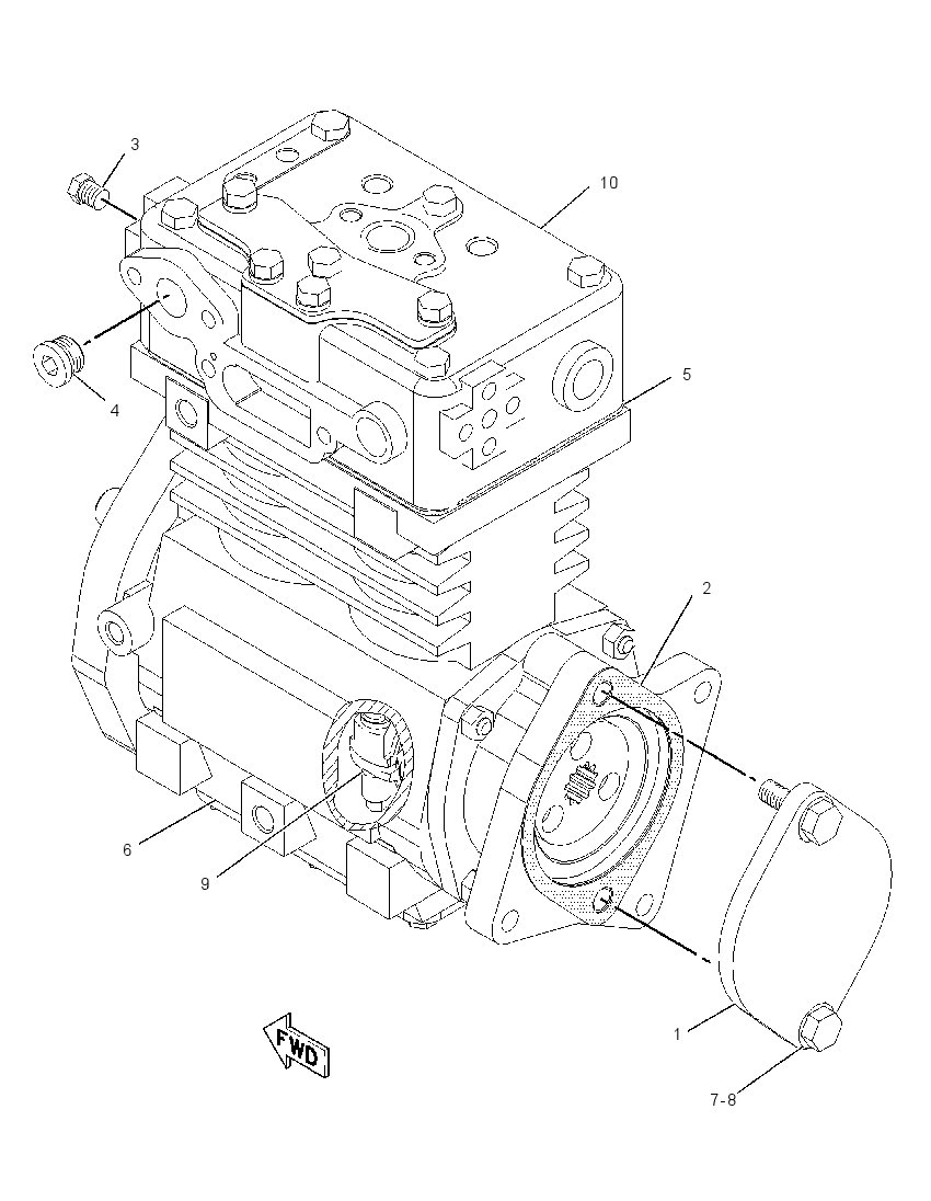 AIR COMPRESSOR AS 4P5435 CAT