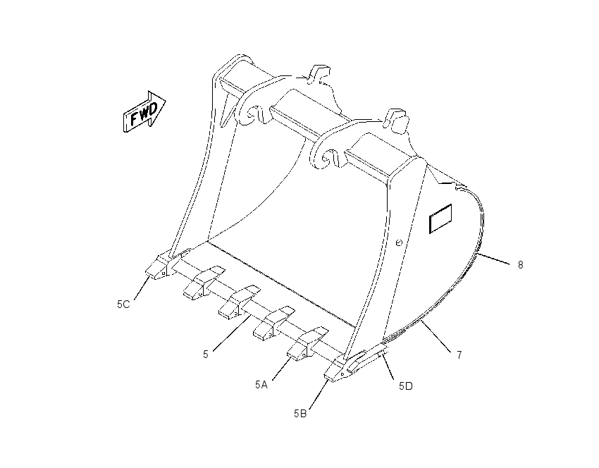 Ковш экскаваторный в сборе 2061368 CAT