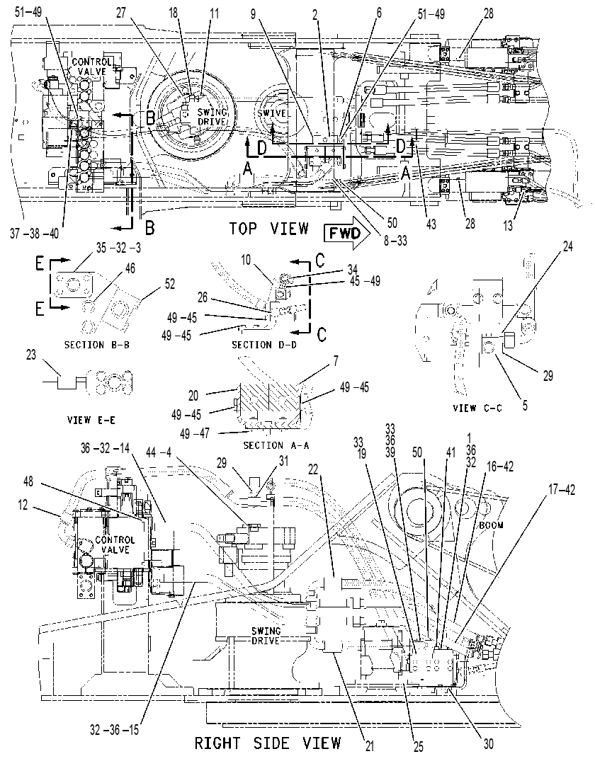 Трубопроводы сливные 1991681 CAT