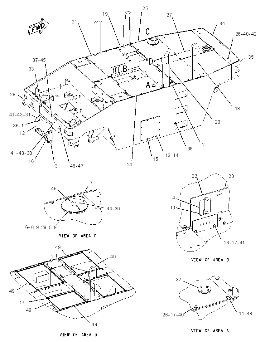 FRAME GP-MAIN 2080086 CAT
