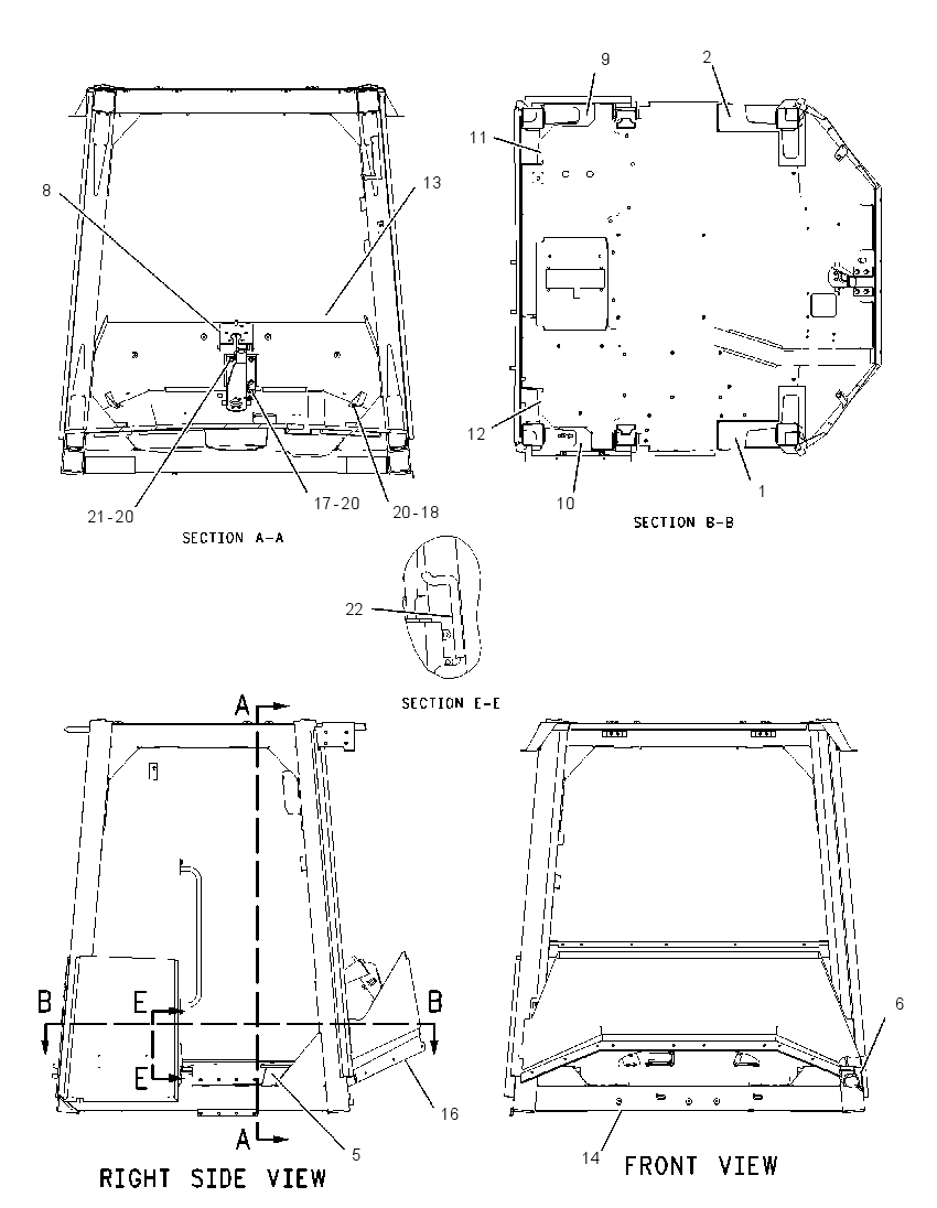 ROLLOVER PROTECTIVE STRUCTURE GROUP 2039838 CAT