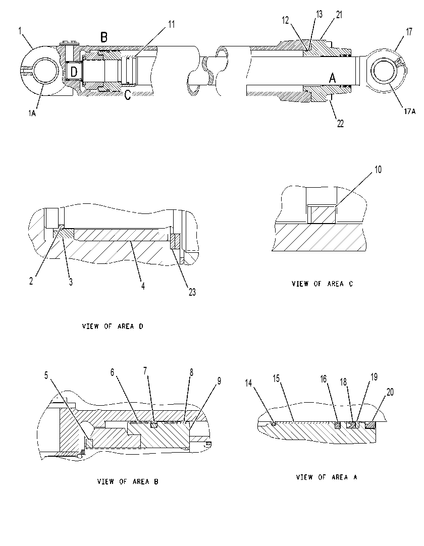Цилиндр рукояти 1915551 CAT
