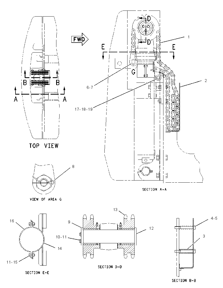 CHAIN GP-COUNTERWEIGHT 1972173 CAT