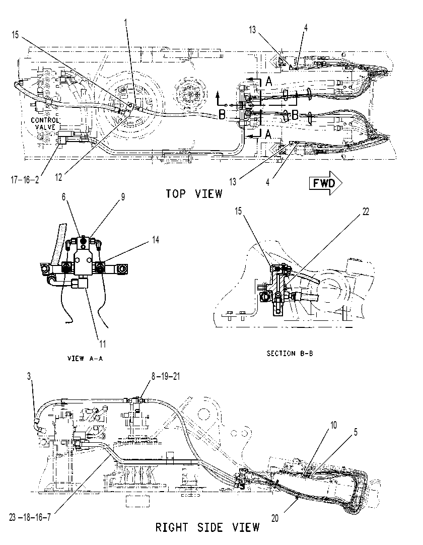 Трубопроводы сливные 1926892 CAT