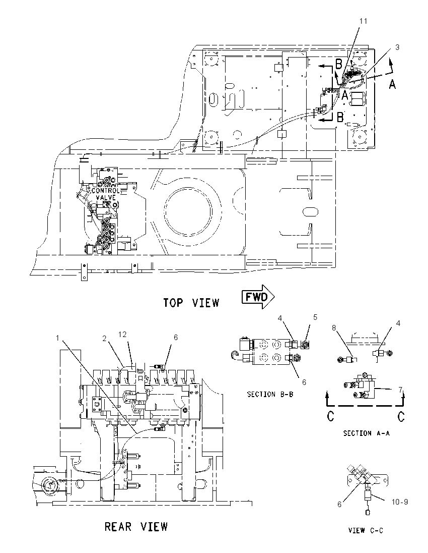 Трубопроводы управляющие 1926871 CAT