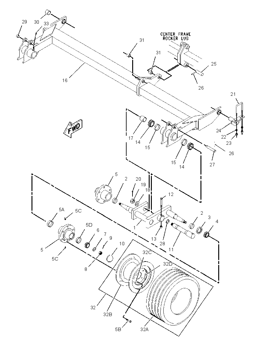 WHEEL & ROCKER GP-IMPLEMENT 2095057 CAT